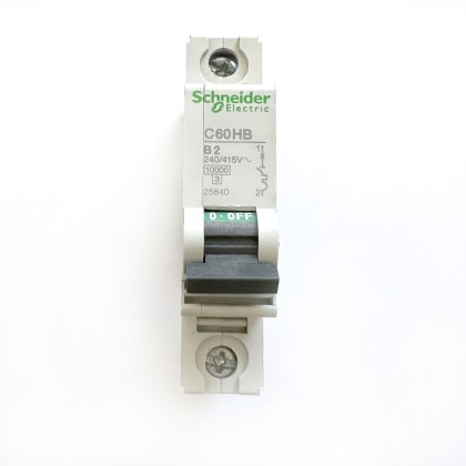Schneider Electric C60HB 25840 B2 2A 2 Amp MCB Circuit Breaker Type B